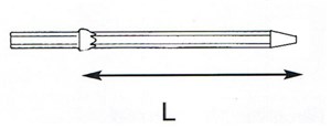 Tapered rods 25x108mm 7°